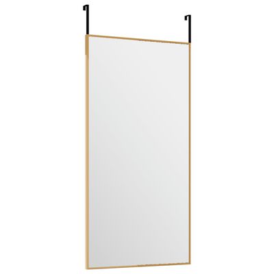 vidaXL Zrkadlo na dvere zlaté 30x60 cm sklo a hliník