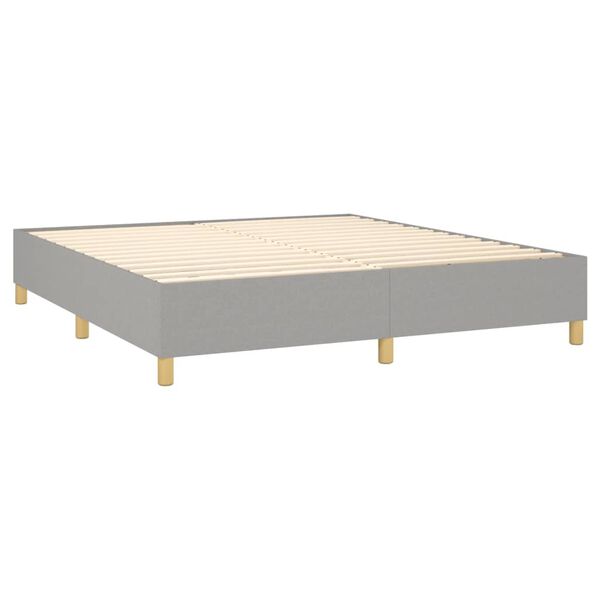 vidaXL Boxspring posteľ s matracom bledosiv&aacute; 180x200 cm l&aacute;tka