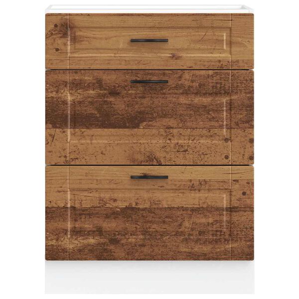 vidaXL Kuchynská spodná skrinka Porto, staré drevo, kompozitné drevo