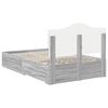 vidaXL R&aacute;m postele Siv&yacute; Sonoma 135 x 190 cm Kompozitn&eacute; drevo