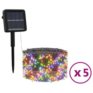 vidaXL Sol&aacute;rne svetl&aacute; 5 ks 5x200 LED farebn&eacute; vn&uacute;torn&eacute; vonkaj&scaron;ie