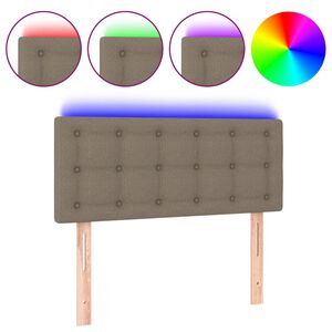 vidaXL Čelo postele s LED sivohned&eacute; 80x5x78/88 cm l&aacute;tka