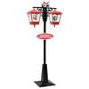 vidaXL Vianočn&aacute; pouličn&aacute; lampa so Santom čierno-červen&aacute; 81x40x188 cm PVC