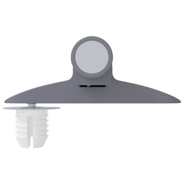 vidaXL M&auml;kk&eacute; zatv&aacute;ranie p&aacute;nty 2 pcs Siv&aacute; 125 x 47 x 15 mm PP