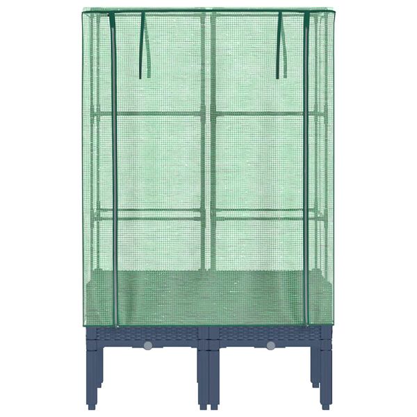 vidaXL Z&aacute;hon s krytom na sklen&iacute;k ratanov&yacute; vzhľad 80x40x140 cm