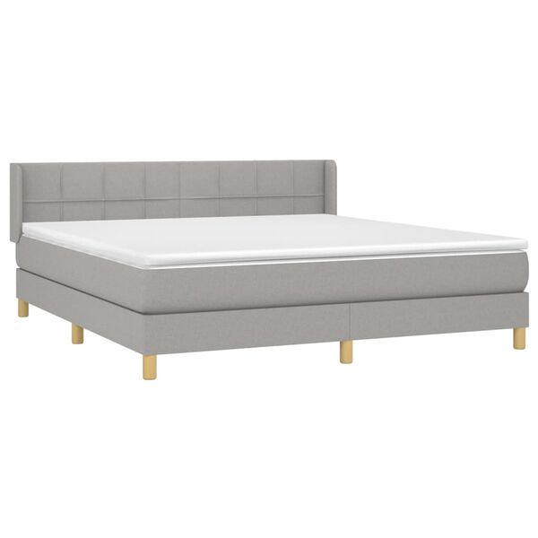 vidaXL Boxspring posteľ s matracom bledosiv&aacute; 180x200 cm l&aacute;tka