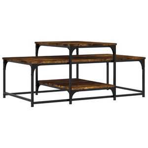 vidaXL Konferenčn&yacute; stol&iacute;k dymov&yacute; dub 102x60x45 cm kompozitn&eacute; drevo