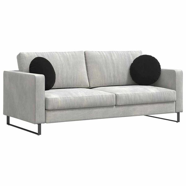 vidaXL Vankúše na sedenie 2 pcs Čierna Ø 40 x 13 cm Zamat