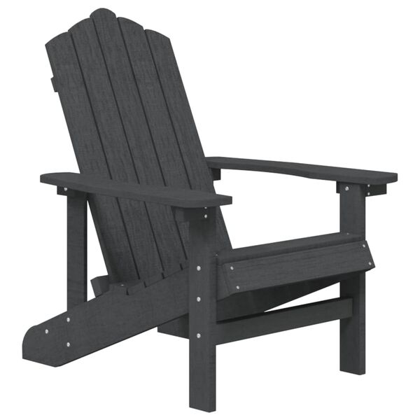 vidaXL Z&aacute;hradn&eacute; stoličky Adirondack 2 ks HDPE antracitov&eacute;