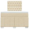 vidaXL Boxspring posteľ s matracom krémová 120x190 cm látka