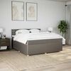 vidaXL Posteľn&yacute; r&aacute;m boxspring s matracom sivohned 180x200 cm l&aacute;tka