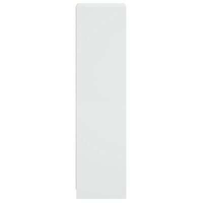 vidaXL Vysoká skrinka so sklenenými dverami biela 35x37x142 cm