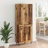 vidaXL Highboard 2 pcs Star&eacute; drevo Drevovl&aacute;knit&aacute; doska a sklo
