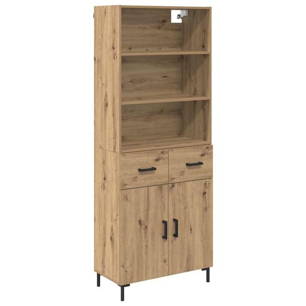 vidaXL Highboard Remeseln&yacute; dub 69,5 x 34 x 180 cm Kompozitn&eacute; drevo