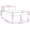 vidaXL Boxspring posteľ s matracom tmavosivá 140x190 cm látka
