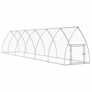 vidaXL Klietka pre kurčat&aacute; strieborn&aacute; 600x105x120 cm pozinkovan&aacute; oceľ