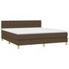 vidaXL Boxspring posteľ s matracom tmavohned&aacute; 160x200 cm l&aacute;tka