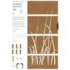 vidaXL Záhradná brána 85x200 cm, oceľ Corten, dizajn s trávou