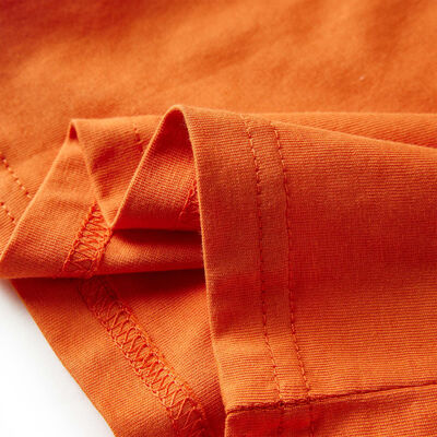 Detské tričko s dlhým rukávom tmavo oranžové 92