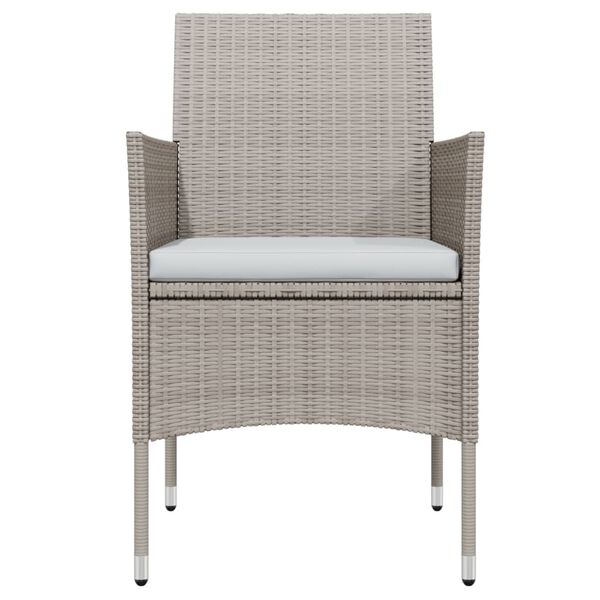 vidaXL 9-dielna z&aacute;hradn&aacute; jed&aacute;lensk&aacute; s&uacute;prava+podložky, b&eacute;žov&aacute; a čierna