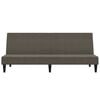 vidaXL 2-miestna rozkladacia pohovka tmavosiv&aacute; tkanina z mikrovl&aacute;kna