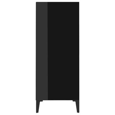vidaXL Komoda, lesklá čierna 57x35x90 cm, kompozitné drevo