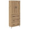 vidaXL Highboard Remeseln&yacute; dub 69,5 x 34 x 180 cm Kompozitn&eacute; drevo