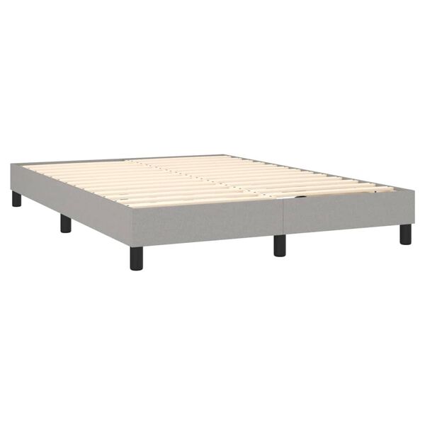 vidaXL Boxspring posteľ s matracom bledosiv&aacute; 140x200 cm l&aacute;tka