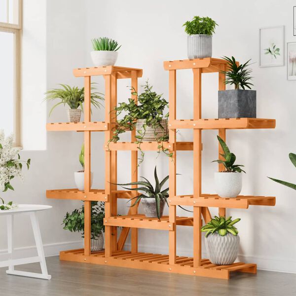 vidaXL Stojan na kvetiny 110x25x110,5 cm masívna jedľa