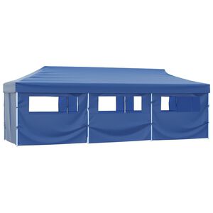vidaXL Skladac&iacute; p&aacute;rty stan s 8 bočn&yacute;mi stenami 870x291x315 cm modr&yacute;