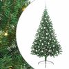 vidaXL Umel&yacute; predsvieten&yacute; vianočn&yacute; stromček Zelen&aacute; 210 cm PVC