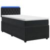 vidaXL Posteľ boxspring s matracom Čierna 80 x 200 cm Zamat