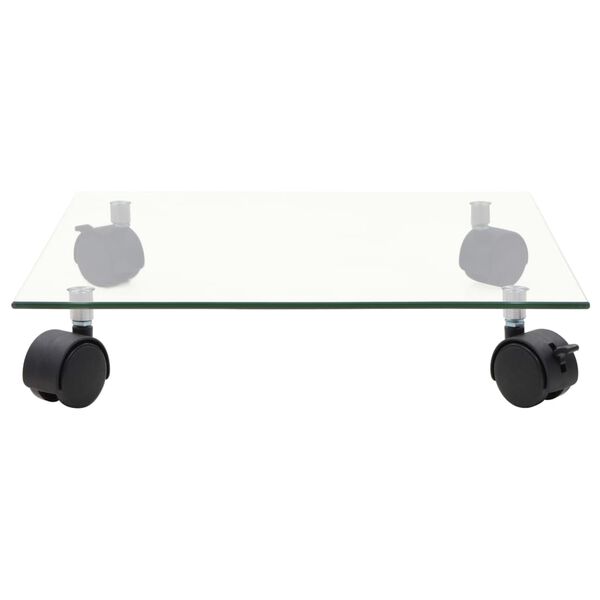 vidaXL Podstavce pod kvetináč 4 ks 35x35 cm tvrdené sklo štvorcové