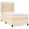 vidaXL Boxspring posteľ s matracom kr&eacute;mov&aacute; 100x200 cm l&aacute;tka