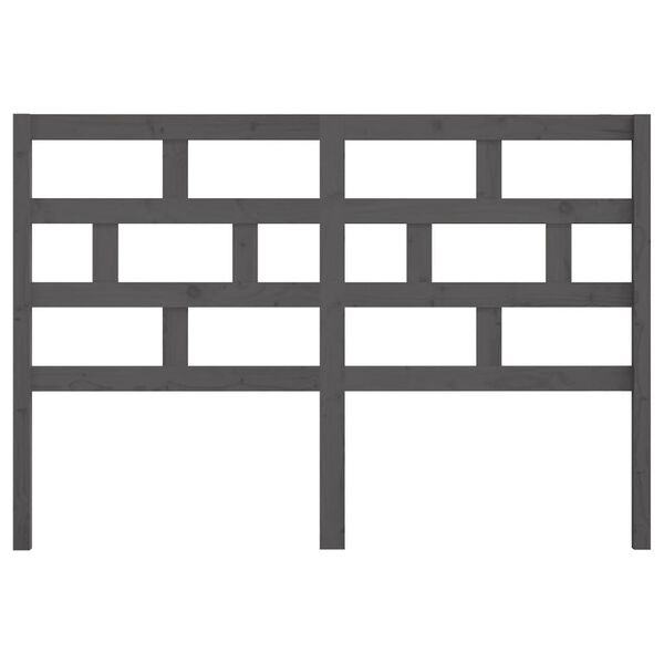 vidaXL Čelo postele siv&eacute; 141x4x100 cm mas&iacute;vna borovica