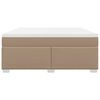 vidaXL Boxspring posteľ s matracom kapuč&iacute;nov&aacute; 180x200 cm umel&aacute; koža