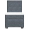 vidaXL Posteľn&yacute; r&aacute;m boxspring s matracom tmavosiv&yacute; 80x200 cm zamat