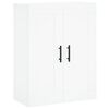 vidaXL Vysok&aacute; skrinka biela 69,5x34x180 cm spracovan&eacute; drevo