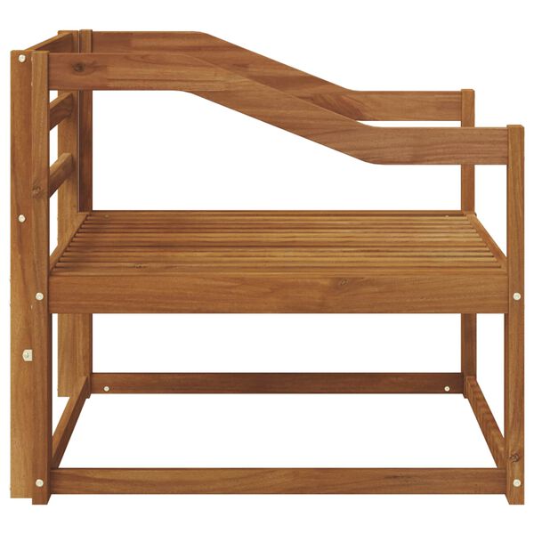 vidaXL Z&aacute;hradn&aacute; stredn&aacute; sedačka Pevn&eacute; ak&aacute;ciov&eacute; drevo Pr&iacute;rodn&aacute;