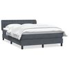 vidaXL Posteľn&yacute; r&aacute;m boxspring s matracom tmavosiv&yacute; 140x220 cm zamat