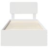 vidaXL R&aacute;m postele s čelnou doskou Biela 75 x 190 cm Kompozitn&eacute; drevo