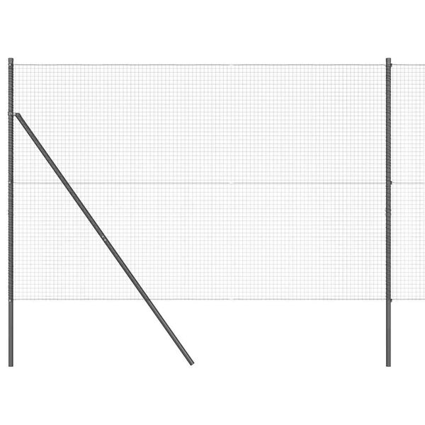 vidaXL Stĺp na plot. Siv&aacute; 25 x 1,6 m (25 x 25 mm pletivo) Ocel a PVC