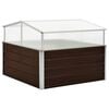 vidaXL Sklen&iacute;k hned&yacute; 100x100x85 cm pozinkovan&aacute; oceľ