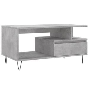 vidaXL Konferenčn&yacute; stol&iacute;k bet&oacute;nov&yacute; siv&yacute; 90x49x45 cm spracovan&eacute; drevo