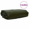 vidaXL Tarpaulin 650g / m&sup2; Olivov&aacute; zelen&aacute; 1,5 x 20 m