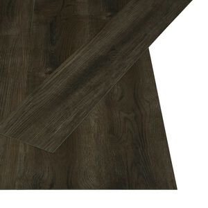 vidaXL Samolepiaca podlahov&aacute; doska Tmavohned&aacute; 4,46 m&sup2; 32 ks PVC
