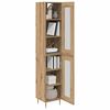 vidaXL Highboard 2 pcs Remeseln&yacute; dub Sklo
