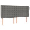 vidaXL Čelo postele so z&aacute;hybmi tmavosiv&eacute; 183x23x118/128 cm l&aacute;tka