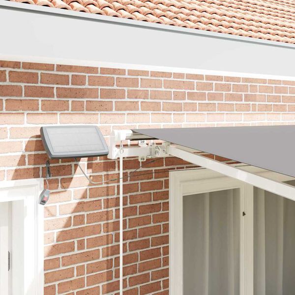 vidaXL Rám markízy so svetlami LED diódy Biela 350 x 250 cm Hliník