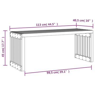 vidaXL Záhradná lavička výsuvná biela 212,5x40,5x45cm masívna borovica
